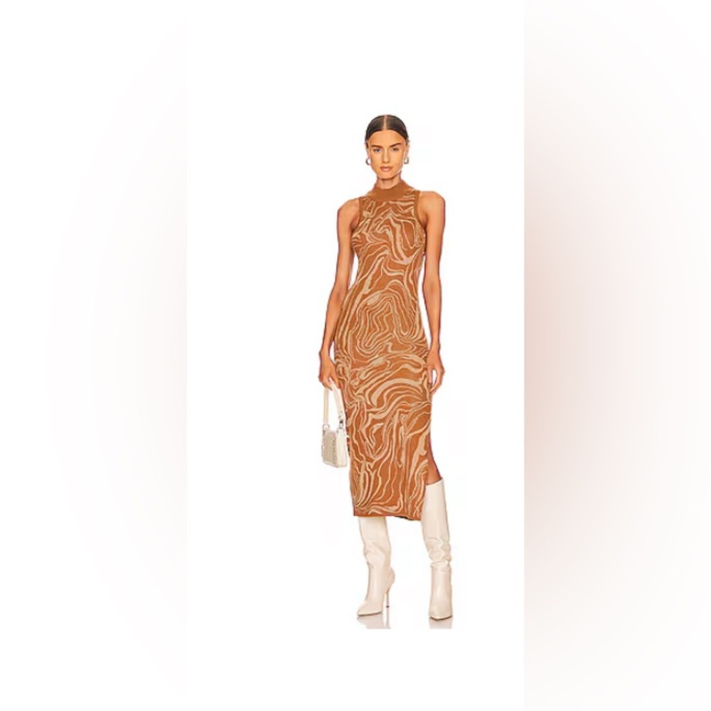 Heartloom Brown and Tan Maxi Dress let’s party